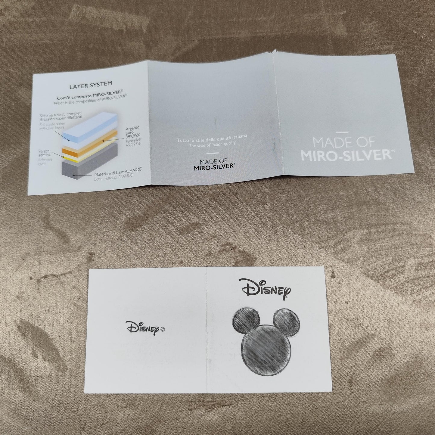 Cadre photo Disney Mickey Mouse en MIRO-SILVER Design italien Argent PVD