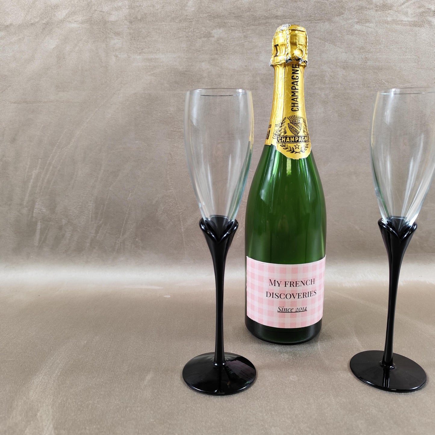 Paire de flûtes à champagne vintage Amaryllis par Colony soufflé bouche Design élégant