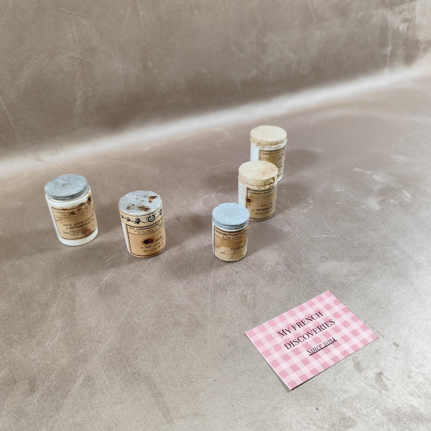 Lot de 5 anciens pots pharmaceutiques Laboratoires Daussé Paris Pots dapothicaire