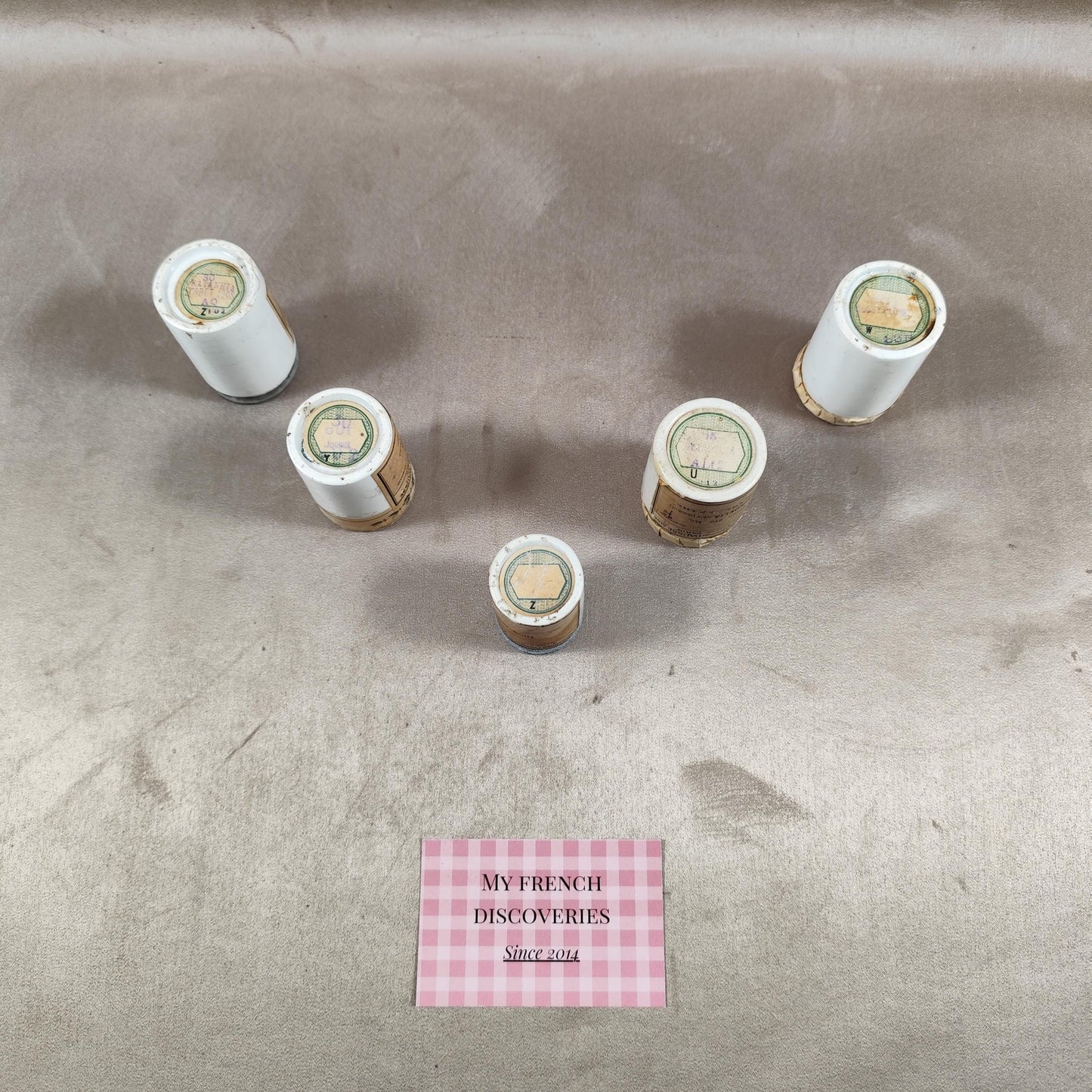 Lot de 5 anciens pots pharmaceutiques Laboratoires Daussé Paris Pots dapothicaire