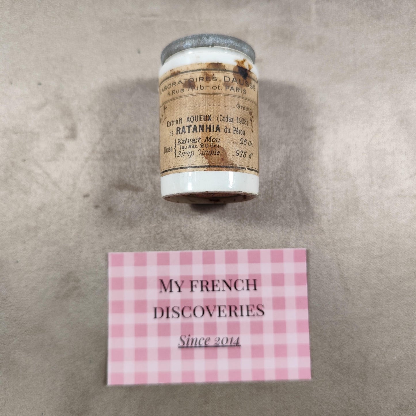 Lot de 5 anciens pots pharmaceutiques Laboratoires Daussé Paris Pots dapothicaire