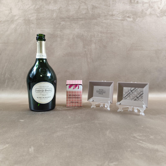Lot de 2 cendriers publicitaires Laurent-Perrier en porcelaine Champagne Revol