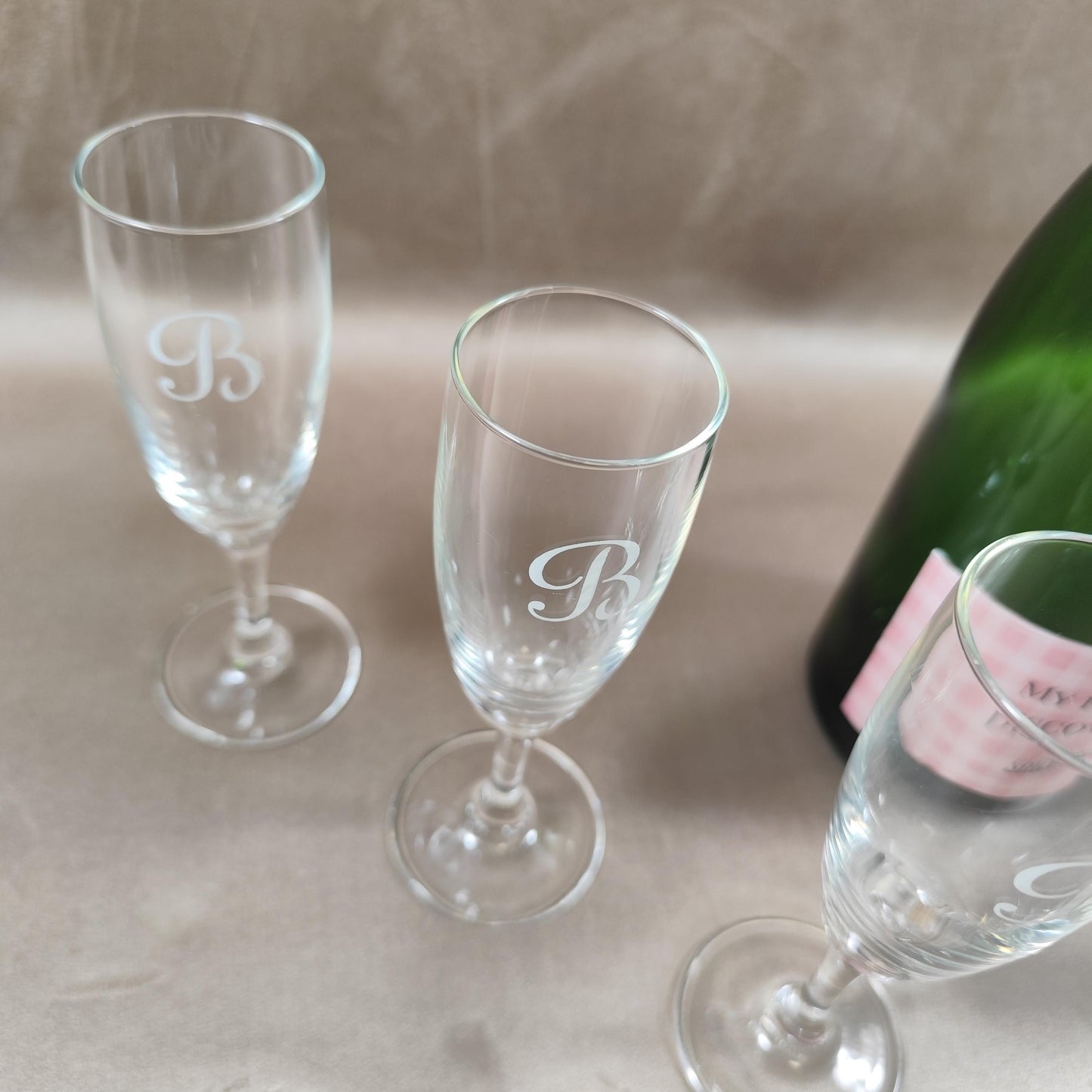 Lot de 6 flûtes à champagne Barancourt en verre Flûtes publicitaires Champagne