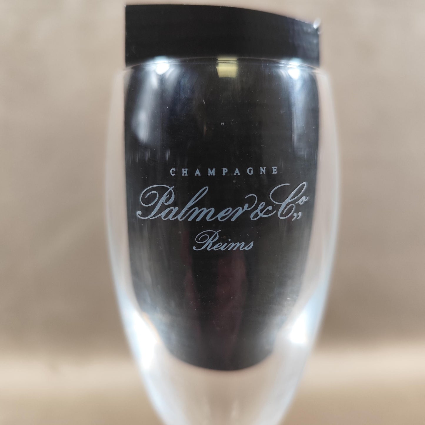 Lot de 12 flûtes à champagne Palmer & Co gravées Édition artistique Palmerescence