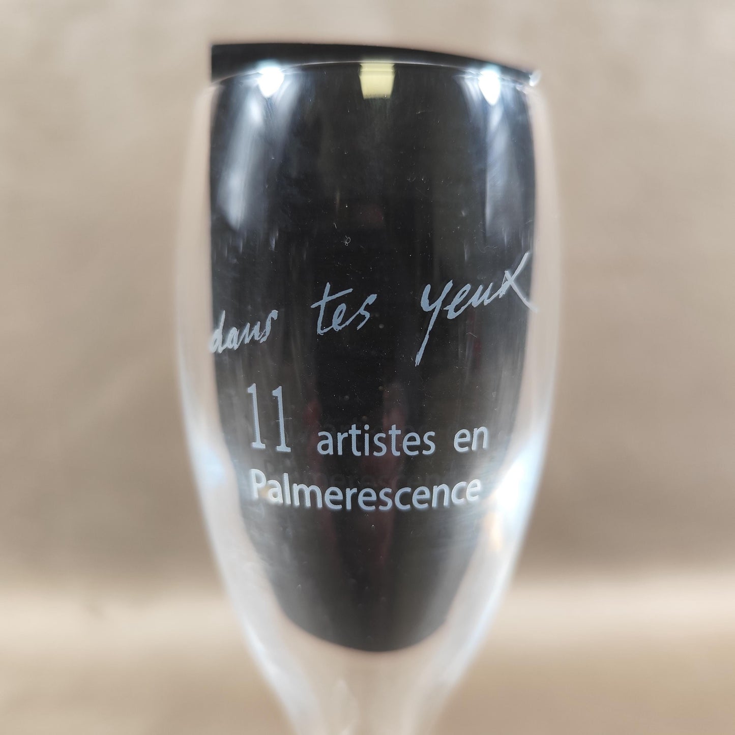 Lot de 12 flûtes à champagne Palmer & Co gravées Édition artistique Palmerescence