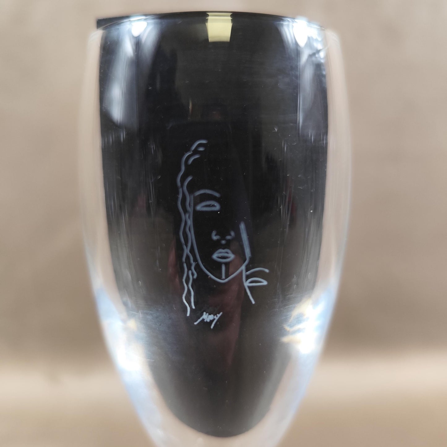 Lot de 12 flûtes à champagne Palmer & Co gravées Édition artistique Palmerescence