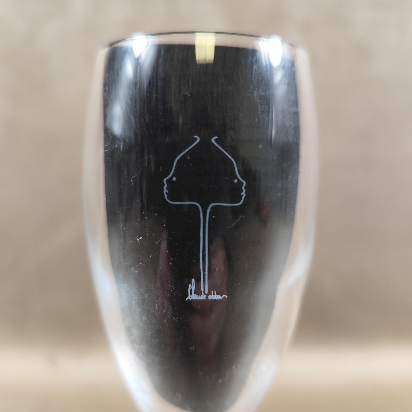 Lot de 12 flûtes à champagne Palmer & Co gravées Édition artistique Palmerescence