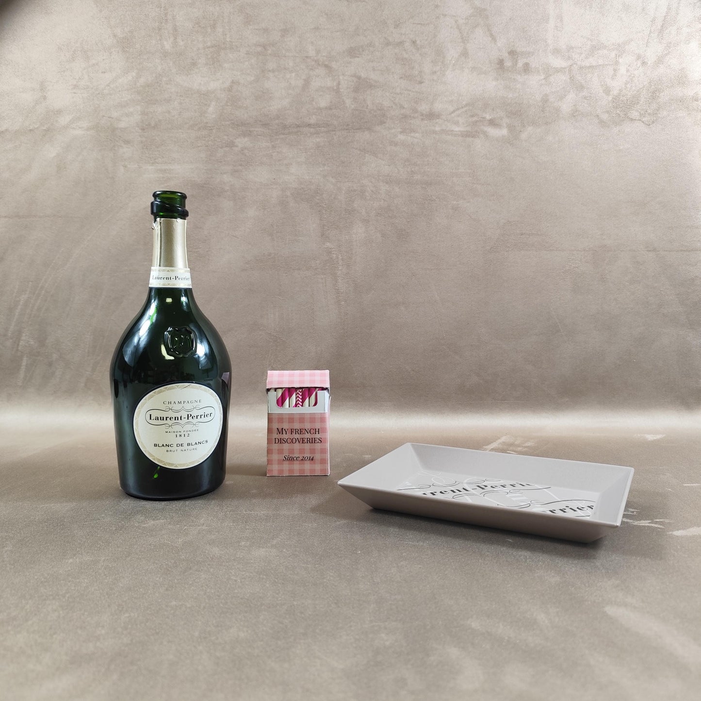 Cendrier vide-poche Laurent-Perrier en porcelaine Revol Champagne France