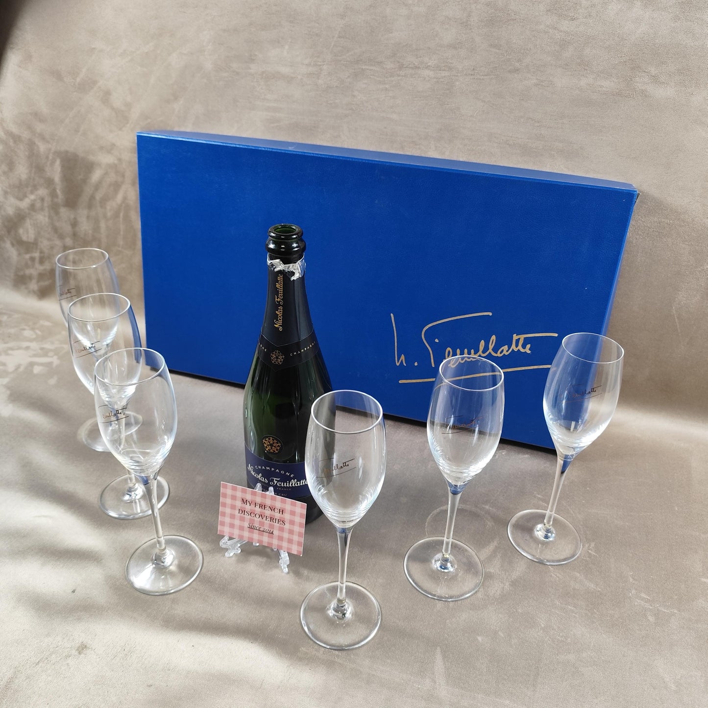 Coffret 6 flûtes à champagne Nicolas Feuillatte Avec boîte dorigine