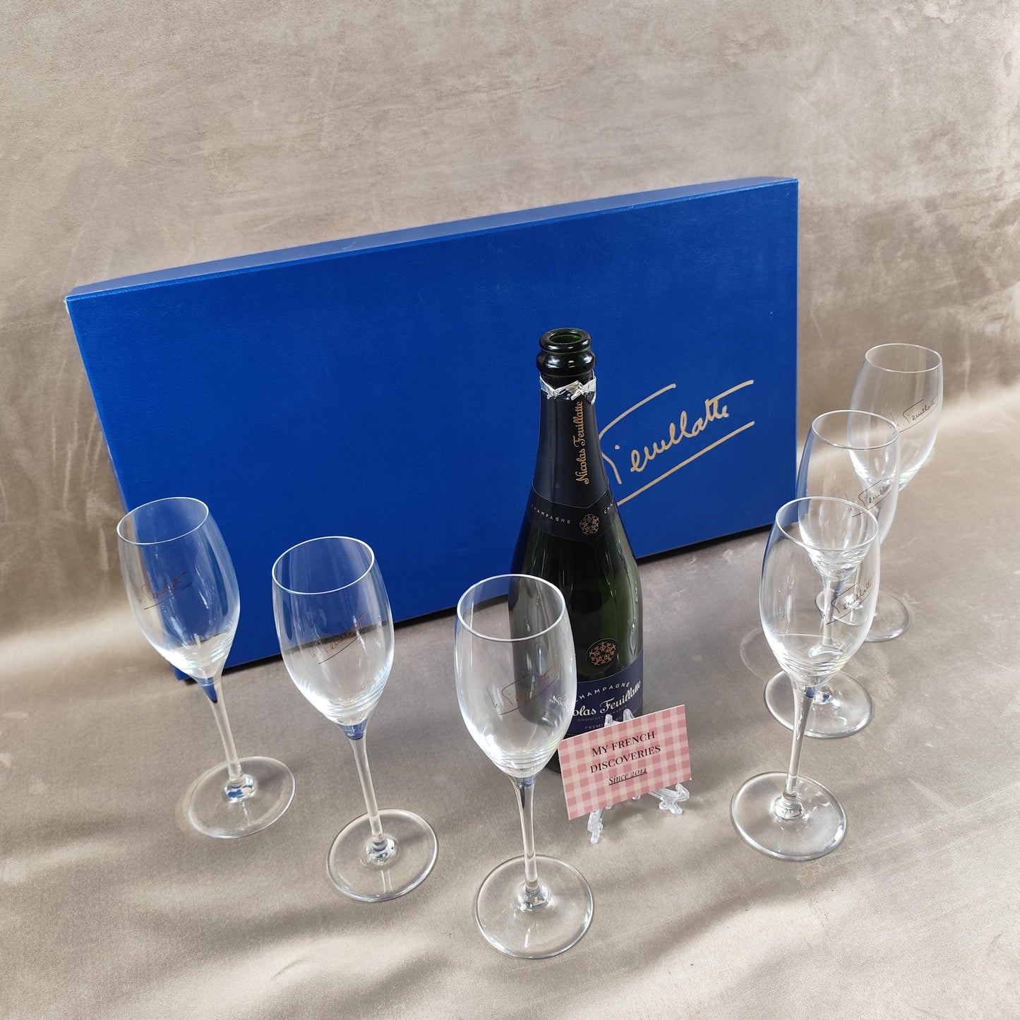 Coffret 6 flûtes à champagne Nicolas Feuillatte Avec boîte dorigine