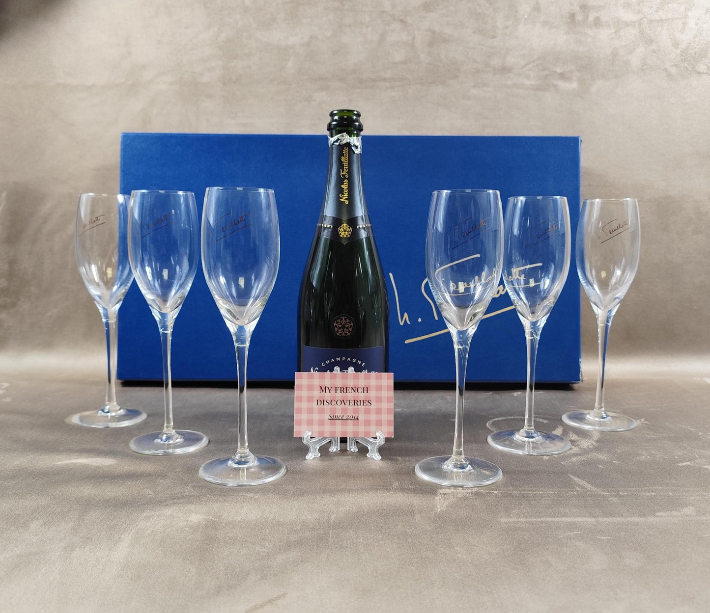 Coffret 6 flûtes à champagne Nicolas Feuillatte Avec boîte dorigine