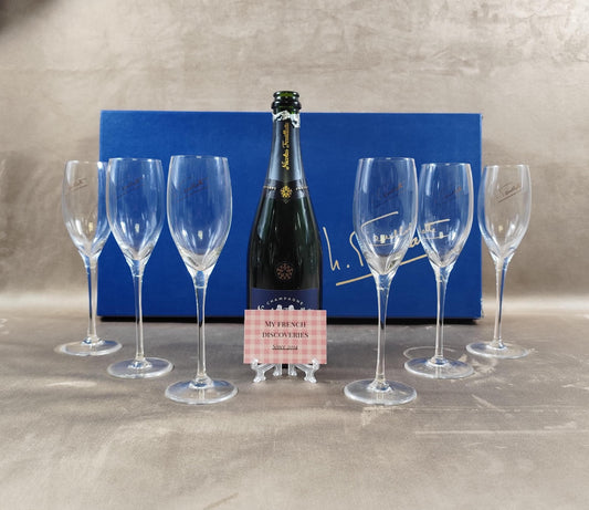Coffret 6 flûtes à champagne Nicolas Feuillatte Avec boîte dorigine