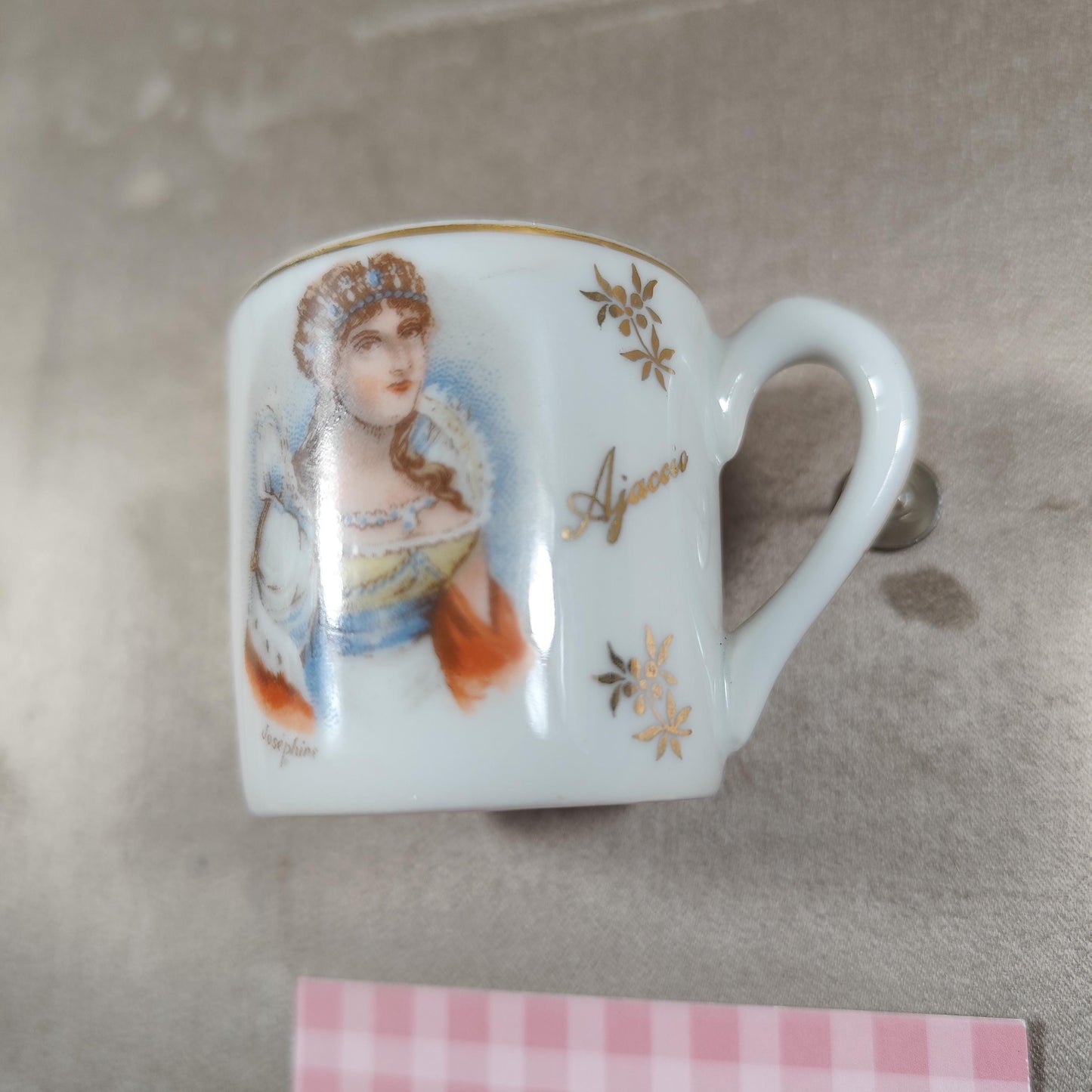 Tasse et soucoupe Napoléon & Joséphine en porcelaine France FD Limoges