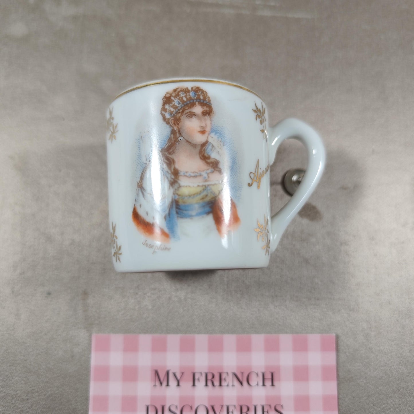 Tasse et soucoupe Napoléon & Joséphine en porcelaine France FD Limoges