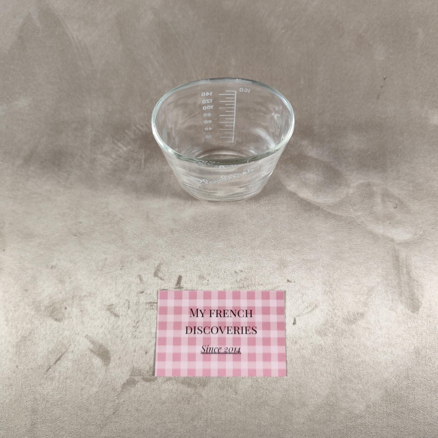 Verre de cure Plombières gradué Verre curiste ancien avec étui paille et cuir