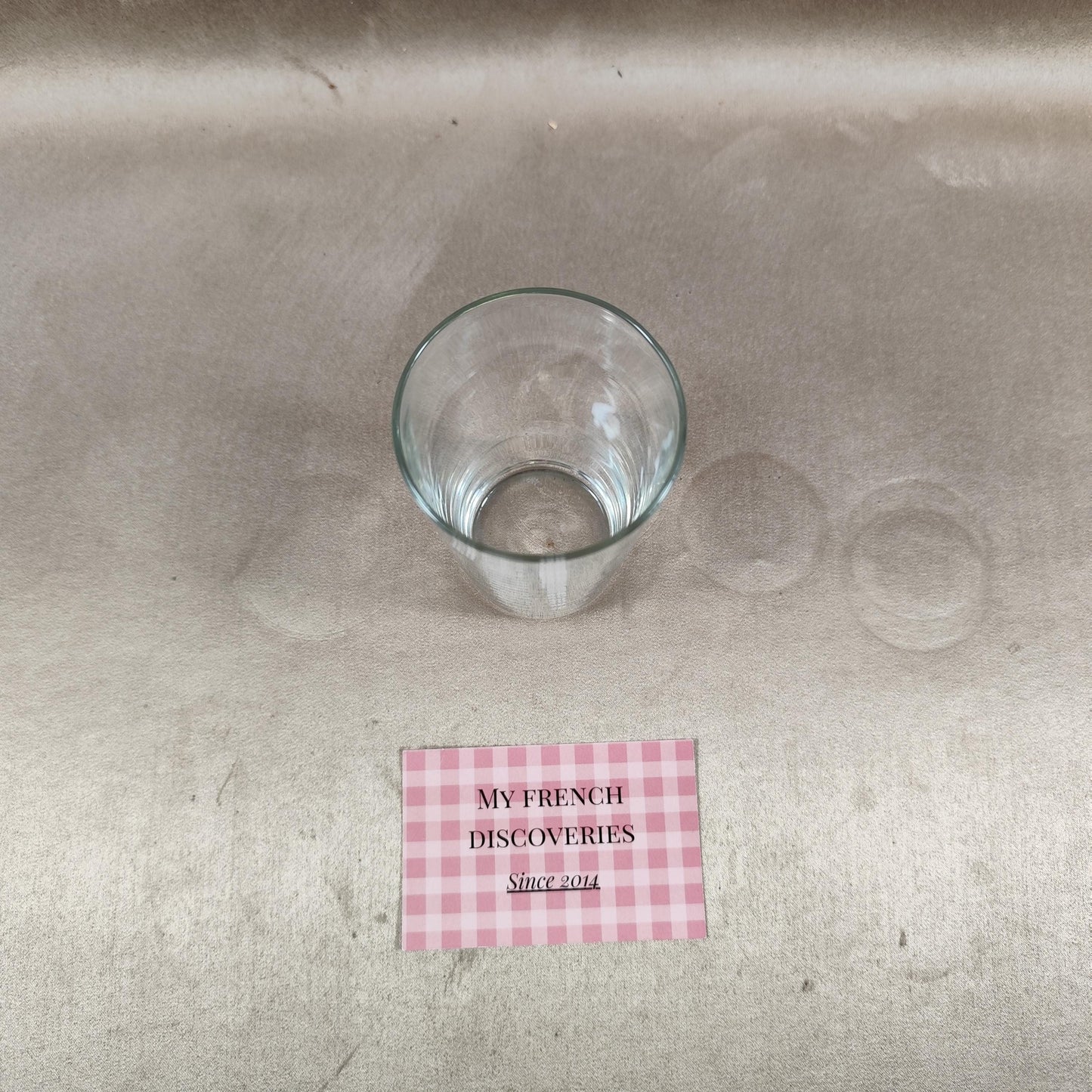 Verre de cure gradué 150 ml avec étui plastique Verre de curiste vintage