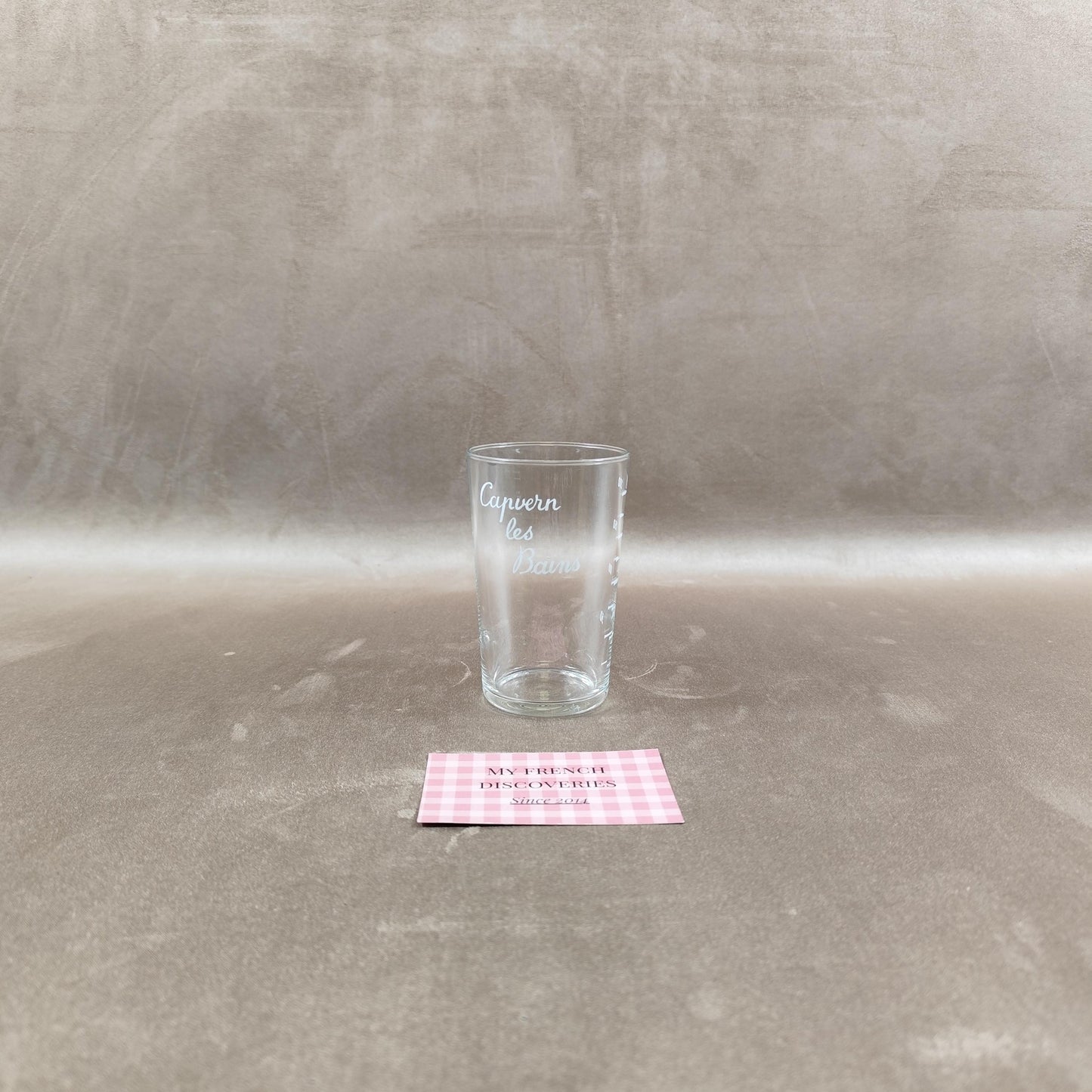Verre de curiste Capvern les Bains avec étui Verre à cure gradué Vintage