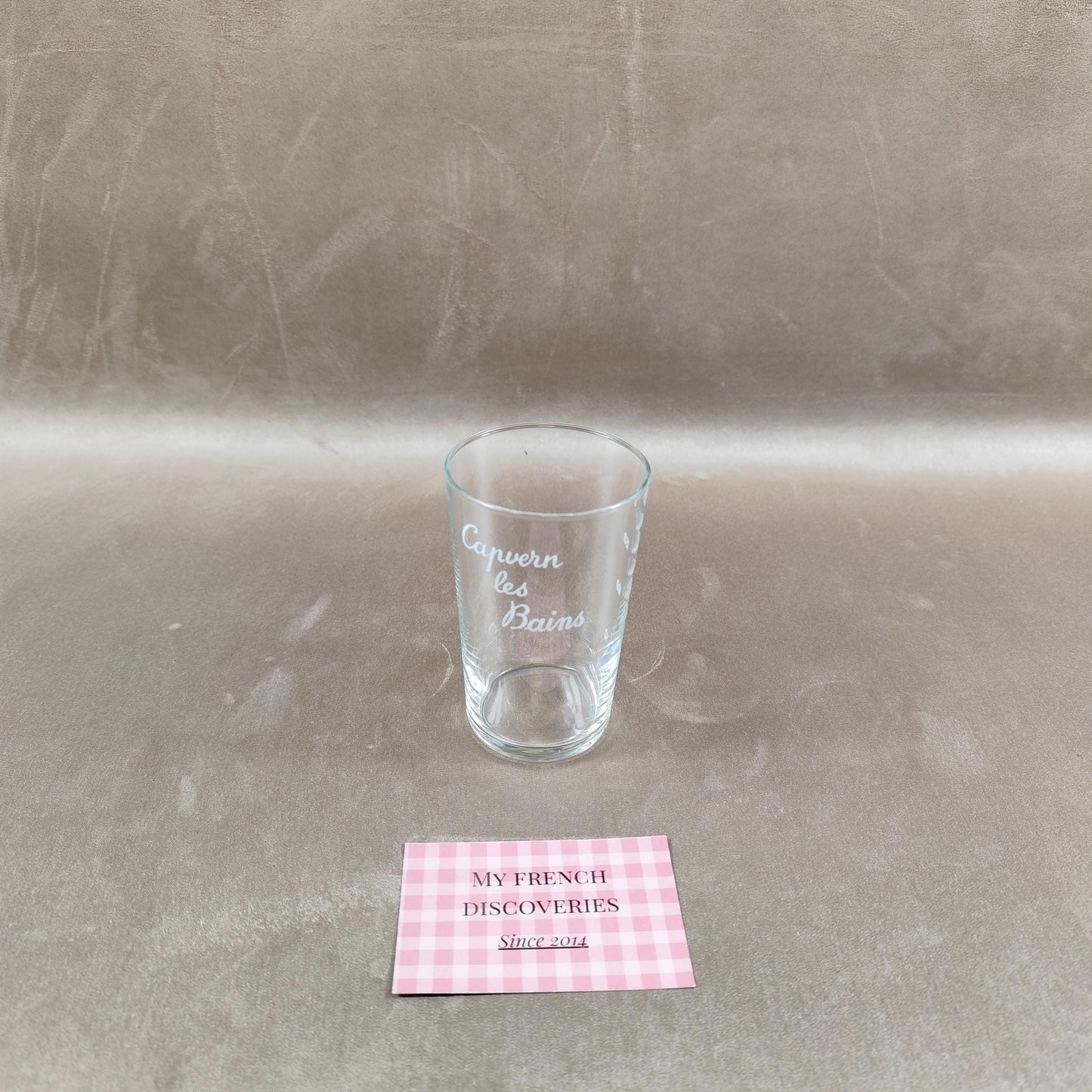Verre de curiste Capvern les Bains avec étui Verre à cure gradué Vintage