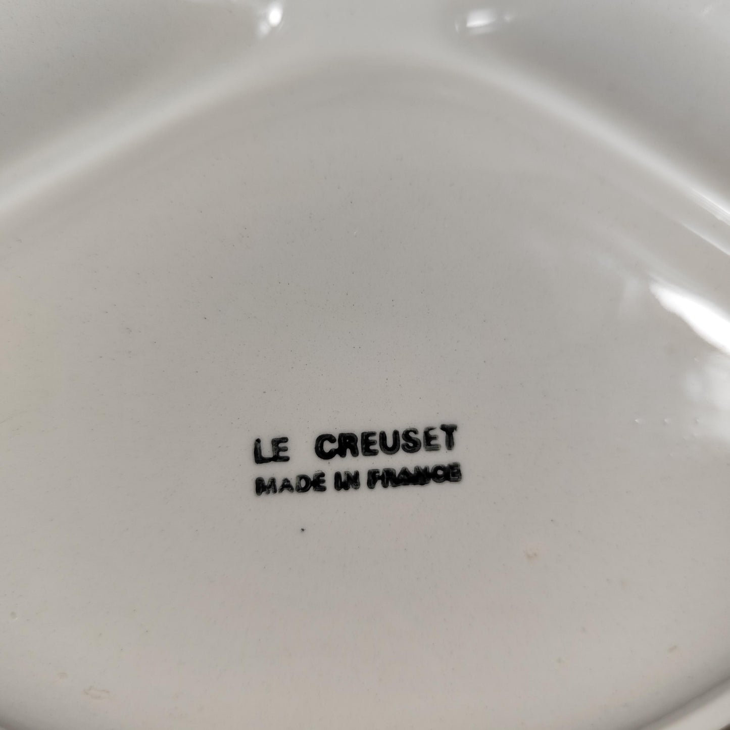 Lot de 3 assiettes à fondue Le Creuset 26 cm Porcelaine blanche Made in France