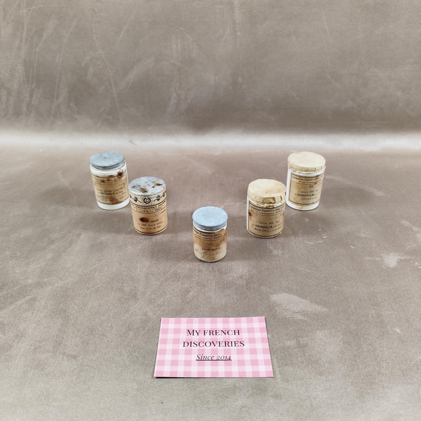Lot de 5 anciens pots pharmaceutiques Laboratoires Daussé Paris Pots dapothicaire