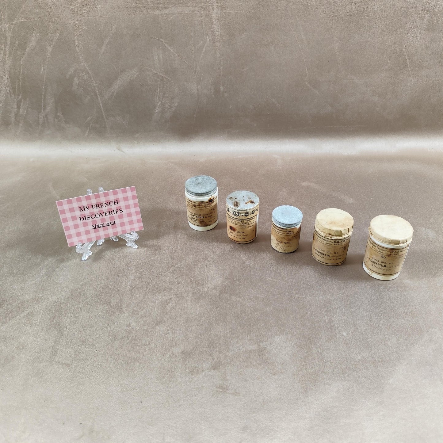 Lot de 5 anciens pots pharmaceutiques Laboratoires Daussé Paris Pots dapothicaire