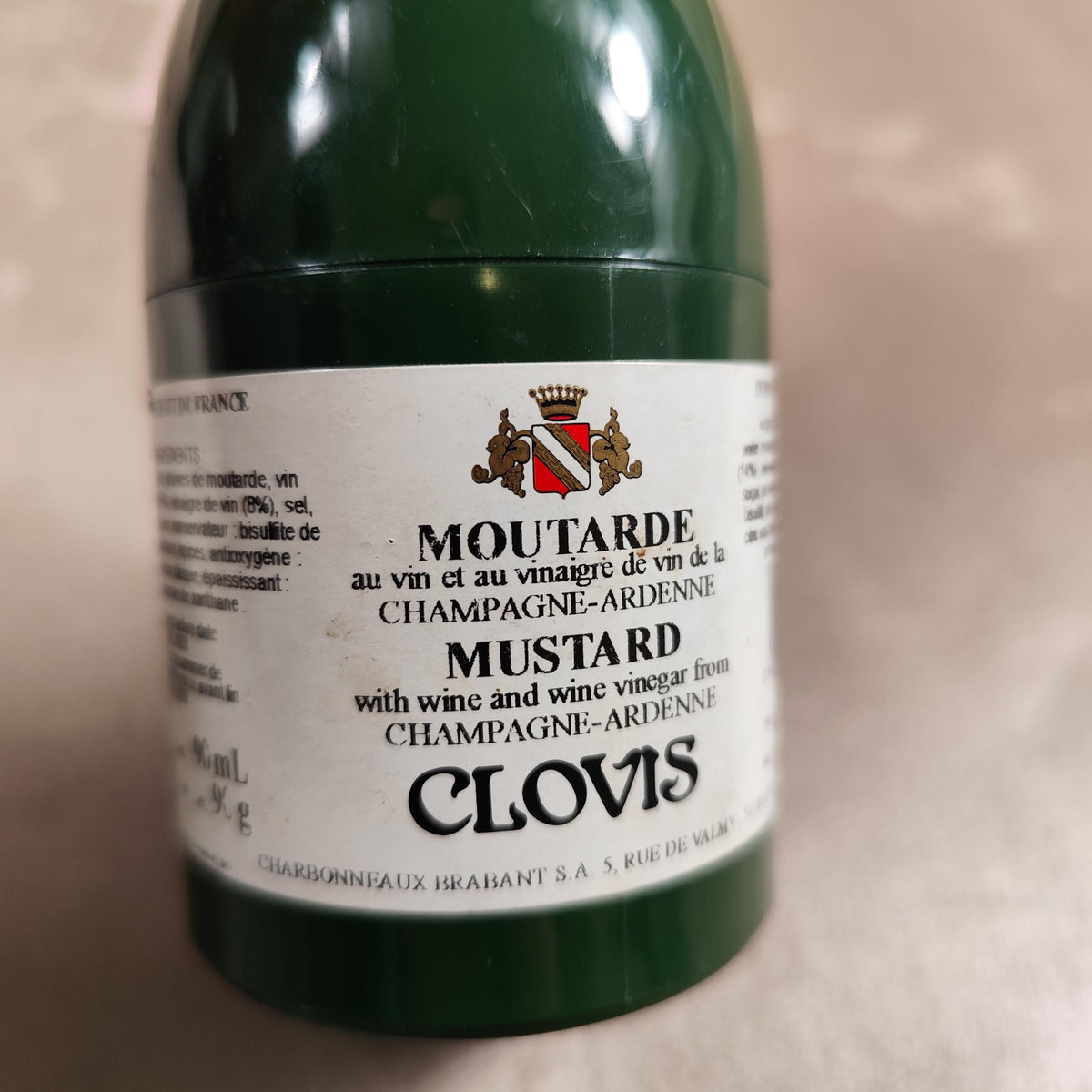 Moutardier publicitaire Clovis Champagne Ardenne Objet vintage bistrot