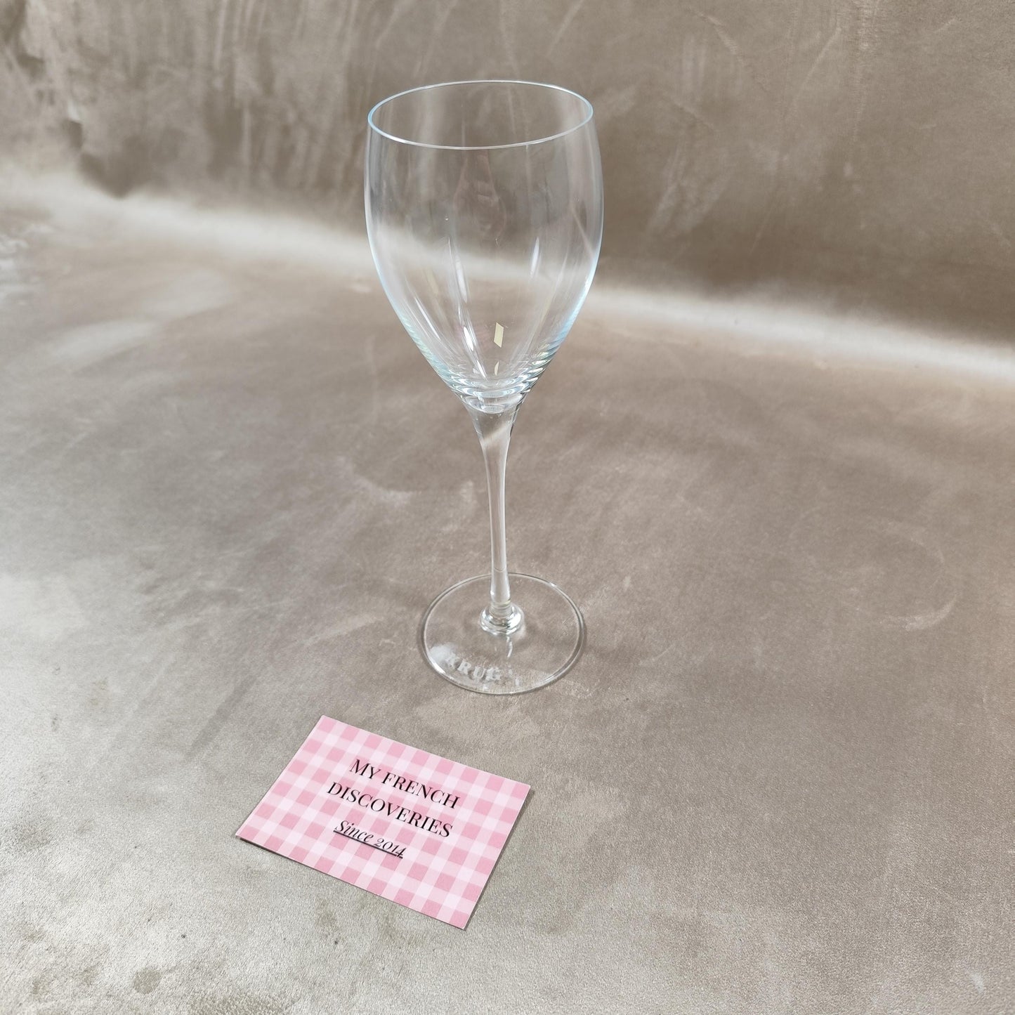 Lot de 2 flûtes à champagne Krug Verres gravés logo Cristal publicitaire