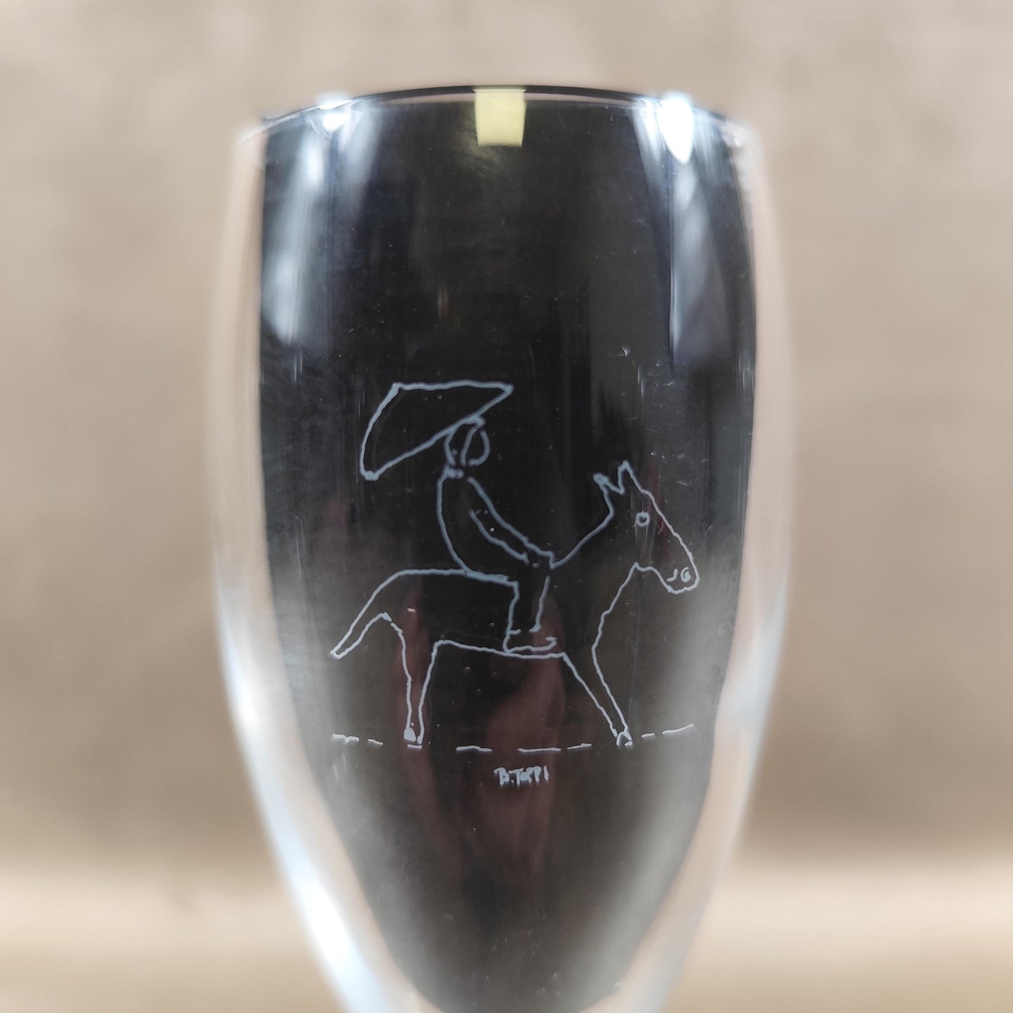 Lot de 12 flûtes à champagne Palmer & Co gravées Édition artistique Palmerescence