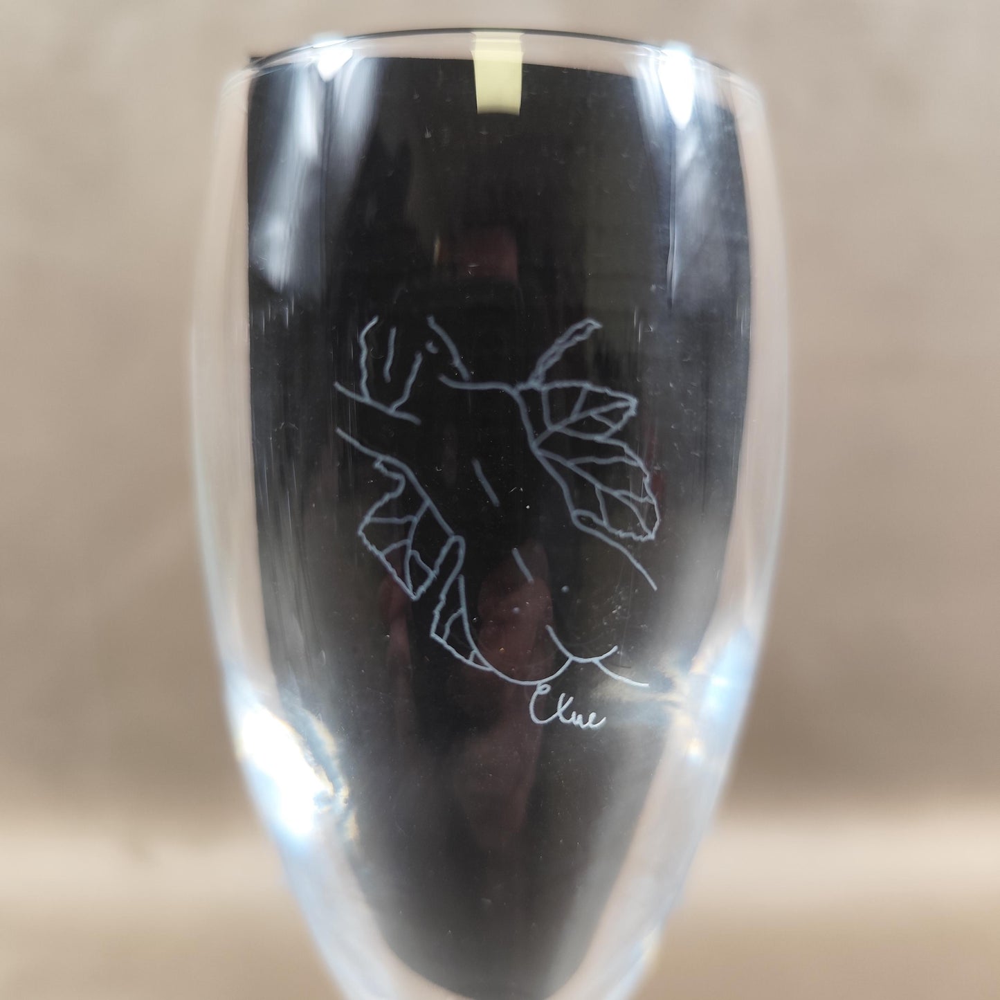 Lot de 12 flûtes à champagne Palmer & Co gravées Édition artistique Palmerescence