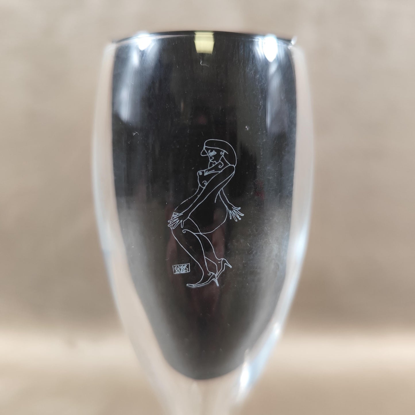 Lot de 12 flûtes à champagne Palmer & Co gravées Édition artistique Palmerescence