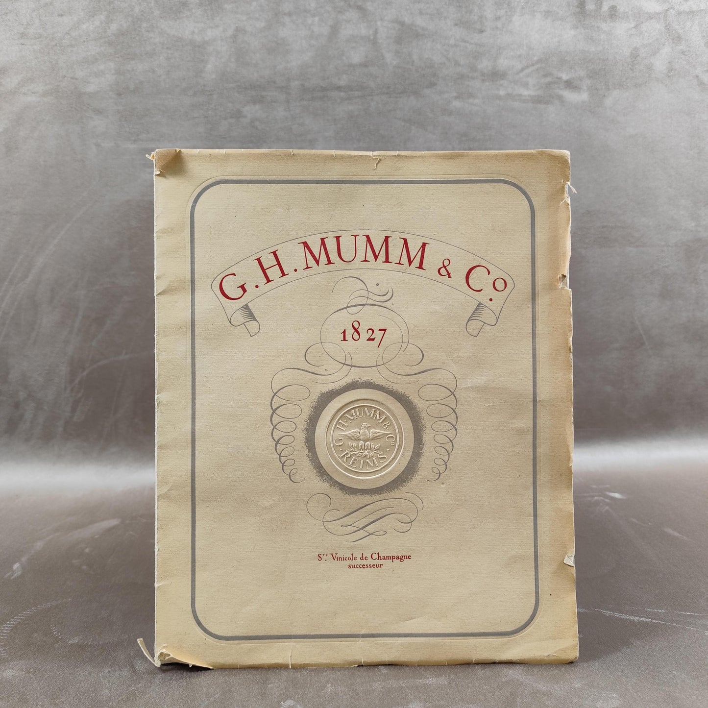 Catalogue ancien G.H. Mumm & Co 1827 Livre illustré Champagne Reims