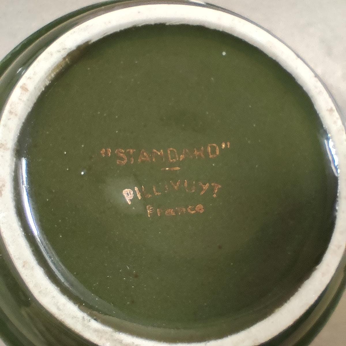 Service de 3 tasses à café Pillivuyt vert émeraude Porcelaine française vintage