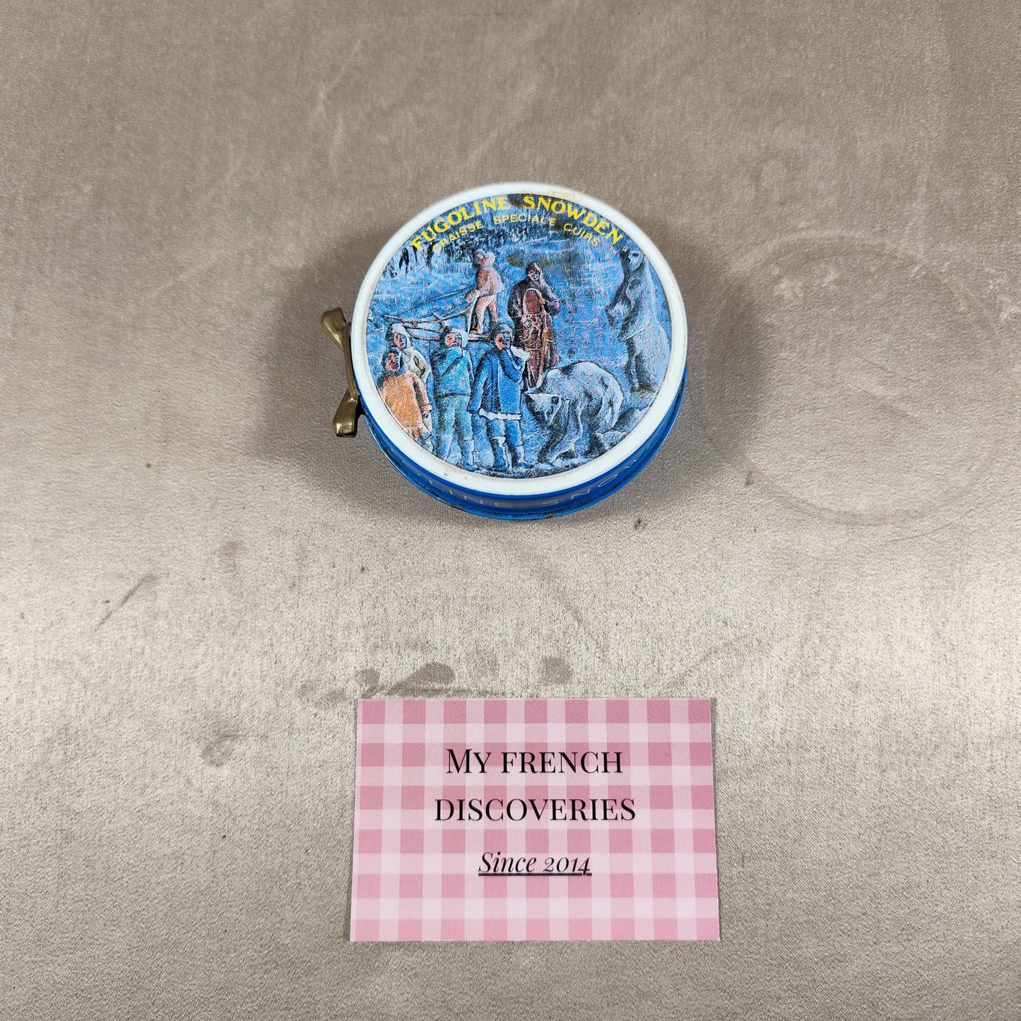 Boîte ancienne Tugoline Snowden  Graisse pour ballons de sport  Boîte métal