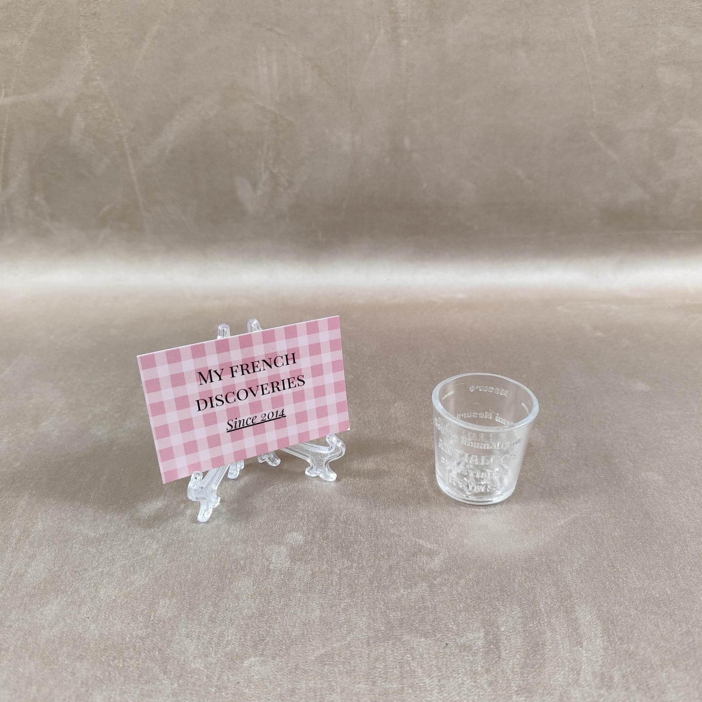Petit verre publicitaire Antalgos Christianiens Reims Verre doseur ancien