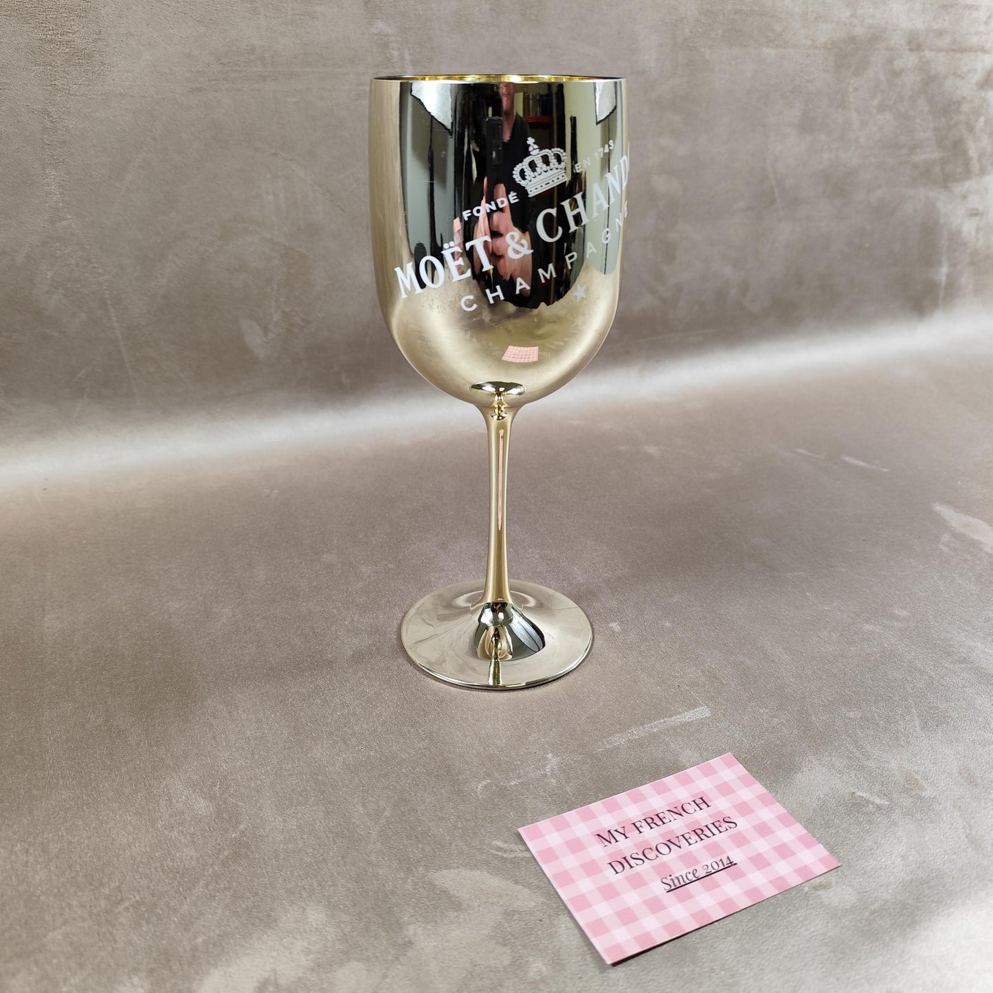 Lot de 4 flûtes à champagne Moët & Chandon Verres plastique doré Champagne