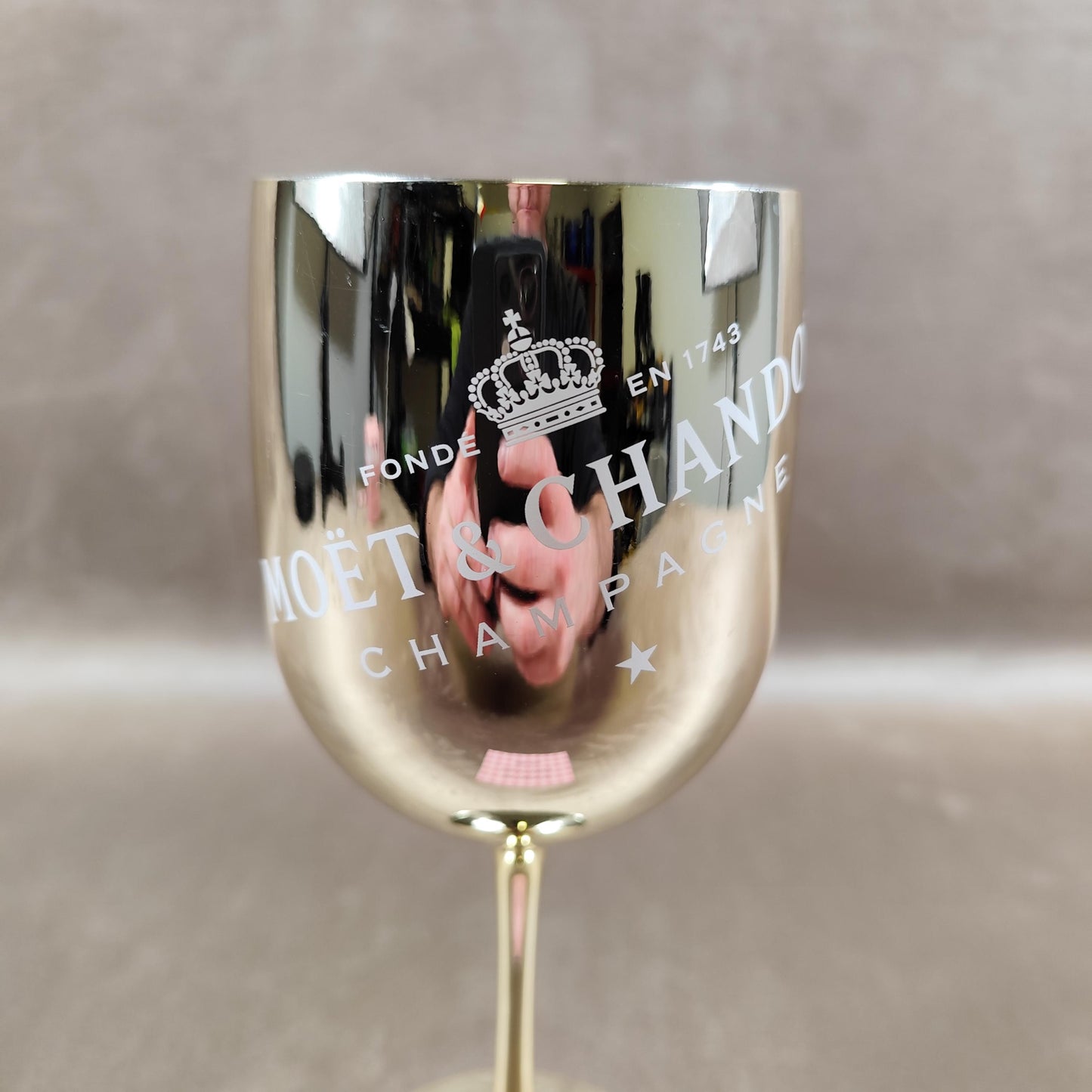 Lot de 4 flûtes à champagne Moët & Chandon Verres plastique doré Champagne