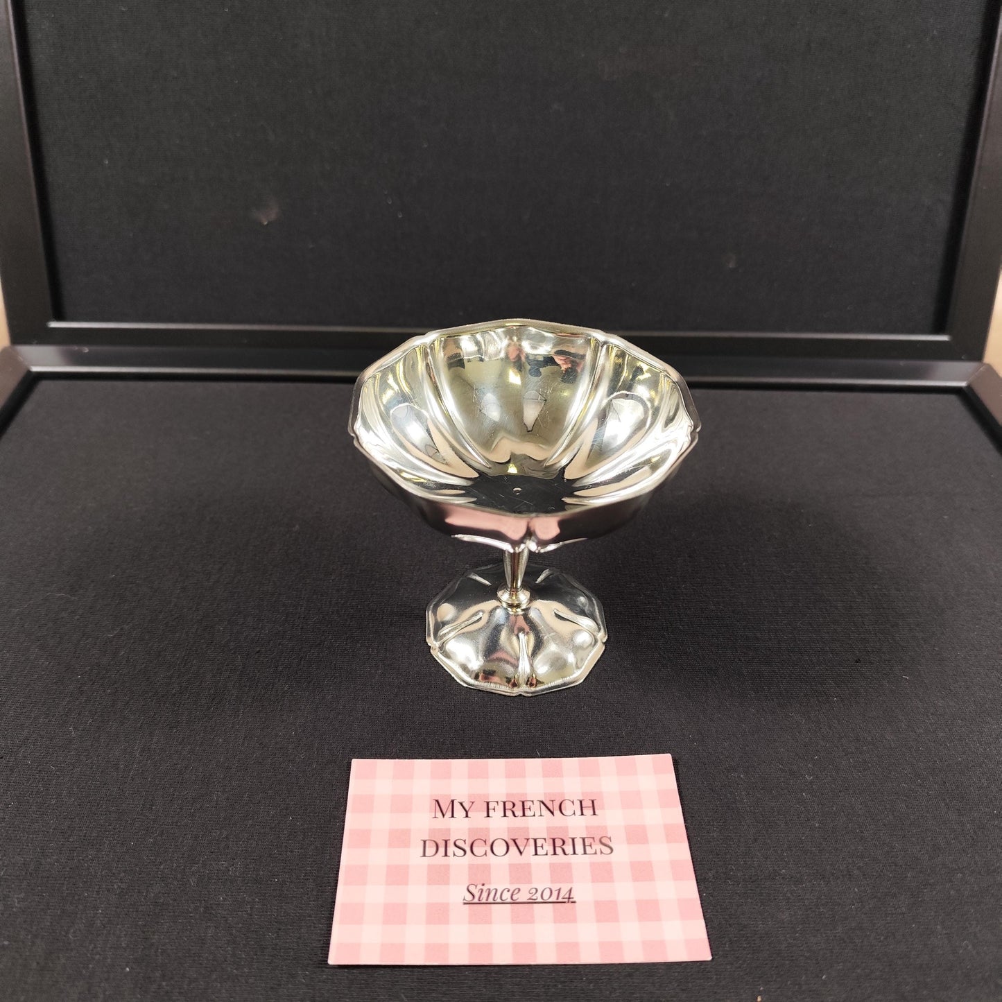 Ensemble de 8 coupes à glace vintage en inox  Coupes dessert sur pied