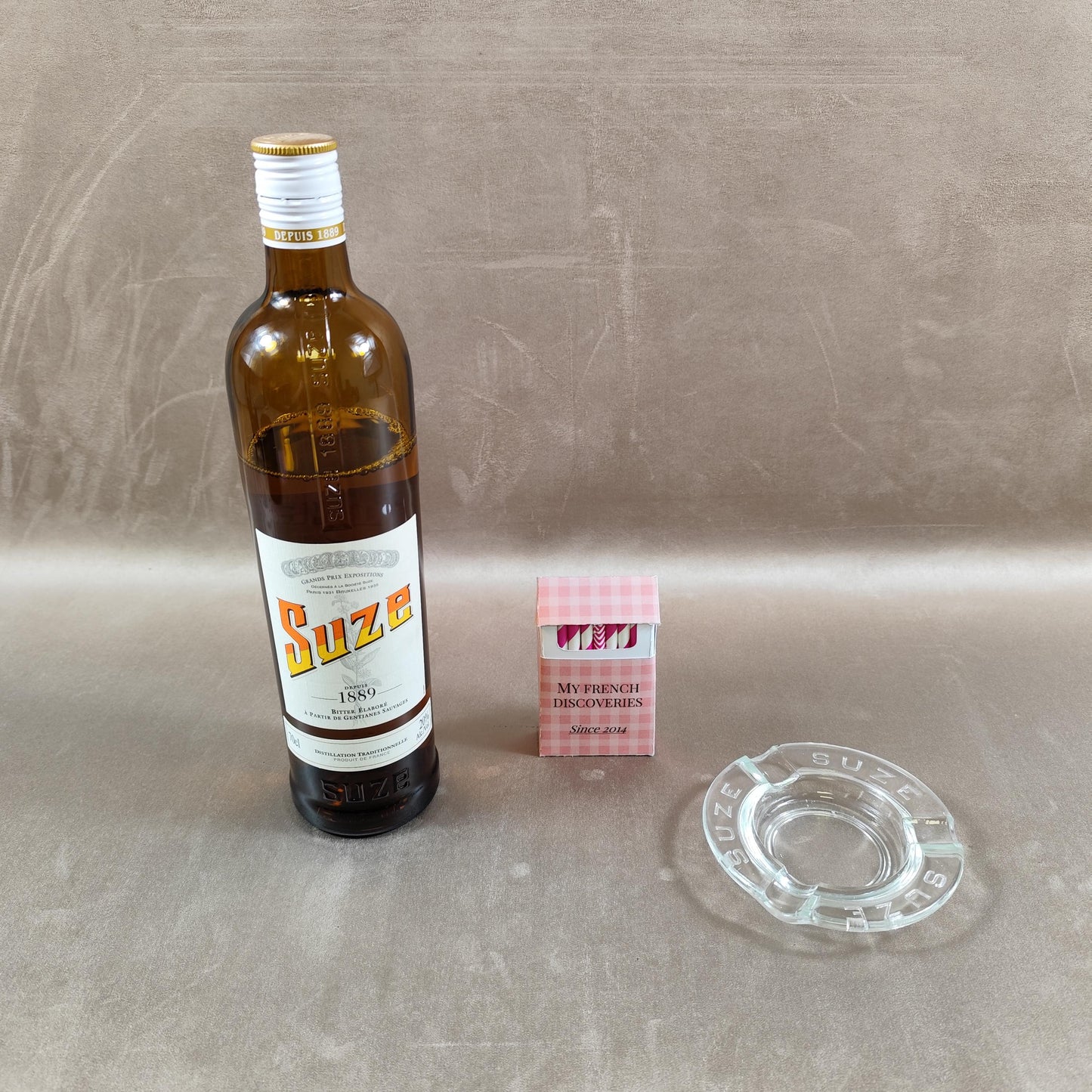 Cendrier publicitaire SUZE en verre Cendrier bistrot vintage