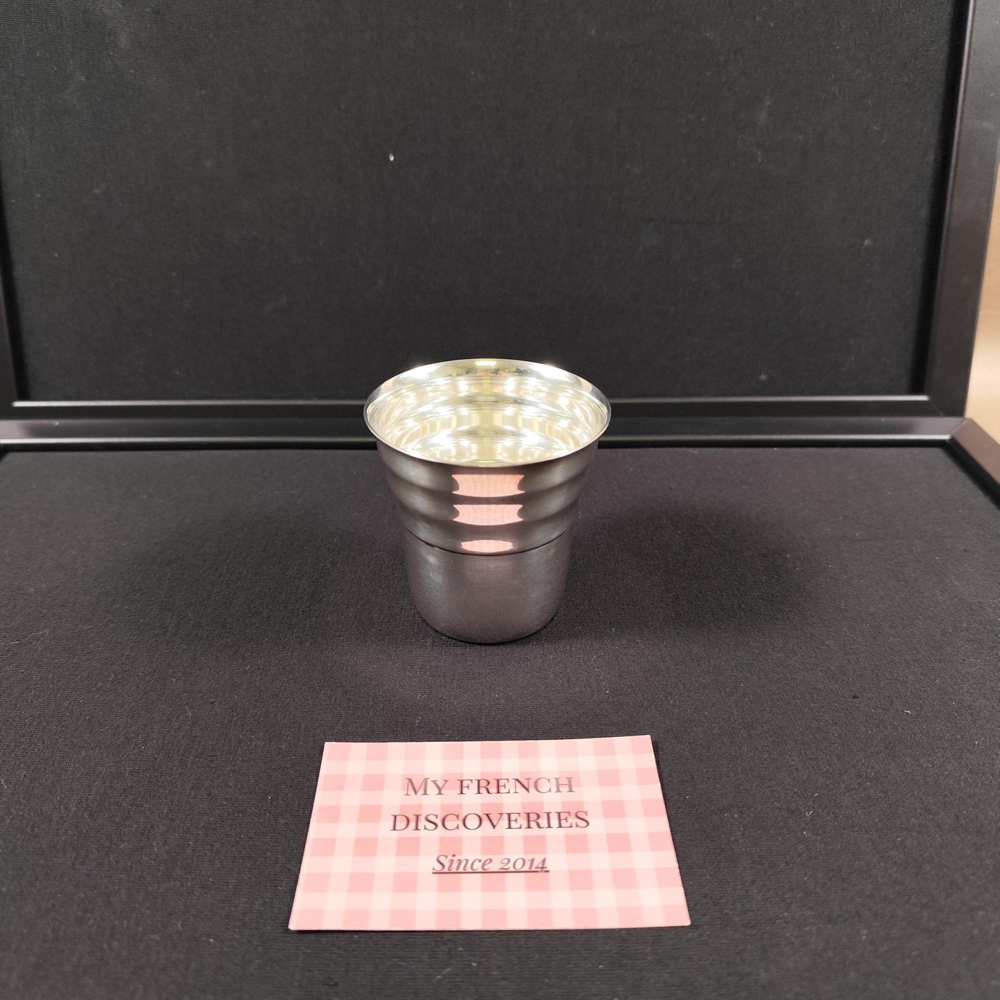 Timbale de baptême en métal argenté Vulcain Gobelet ancien enfant Orfèvrerie française