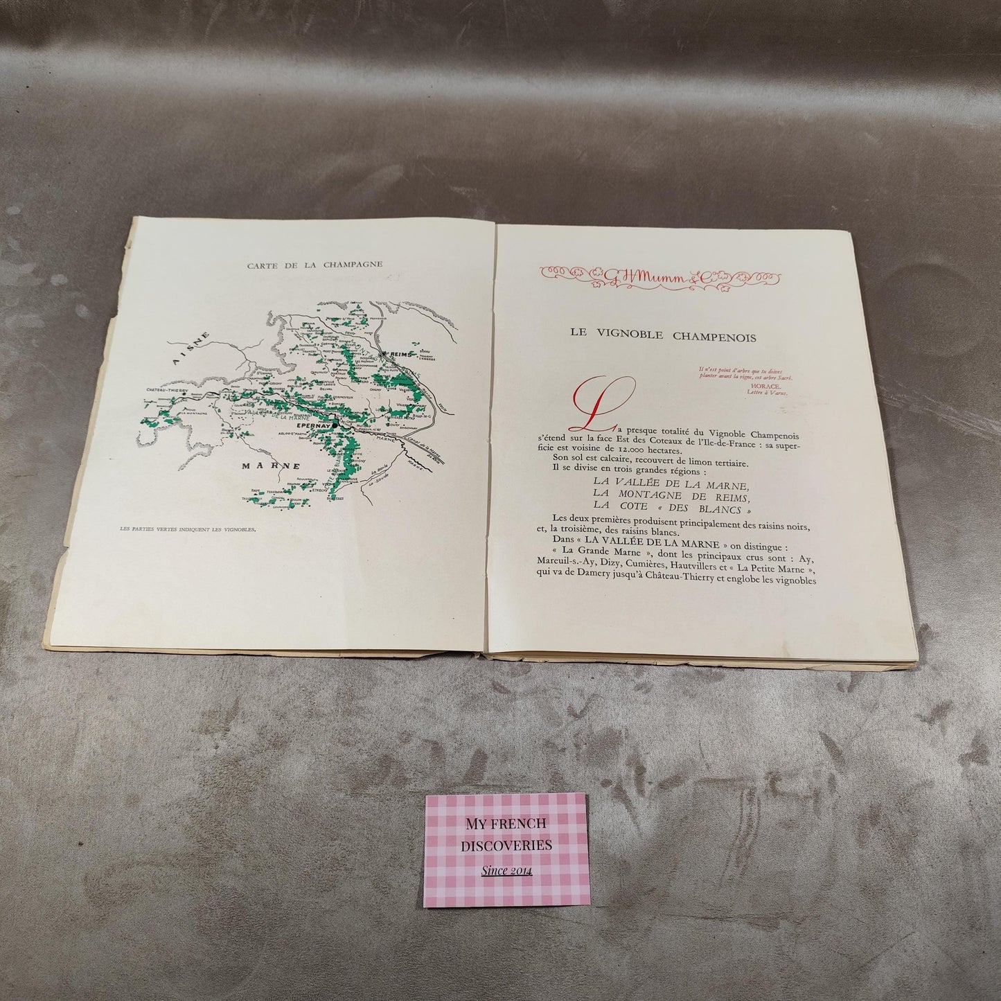 Catalogue ancien G.H. Mumm & Co 1827 Livre illustré Champagne Reims