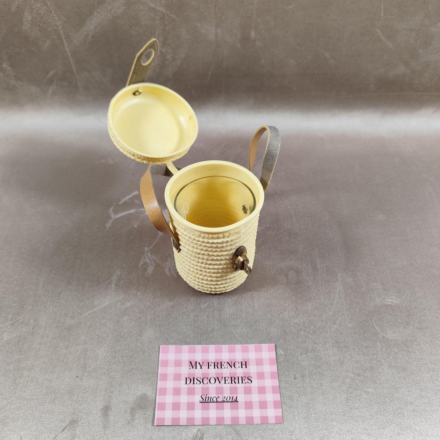 Verre de cure Vichy avec étui Verre de curiste gradué Thermalisme