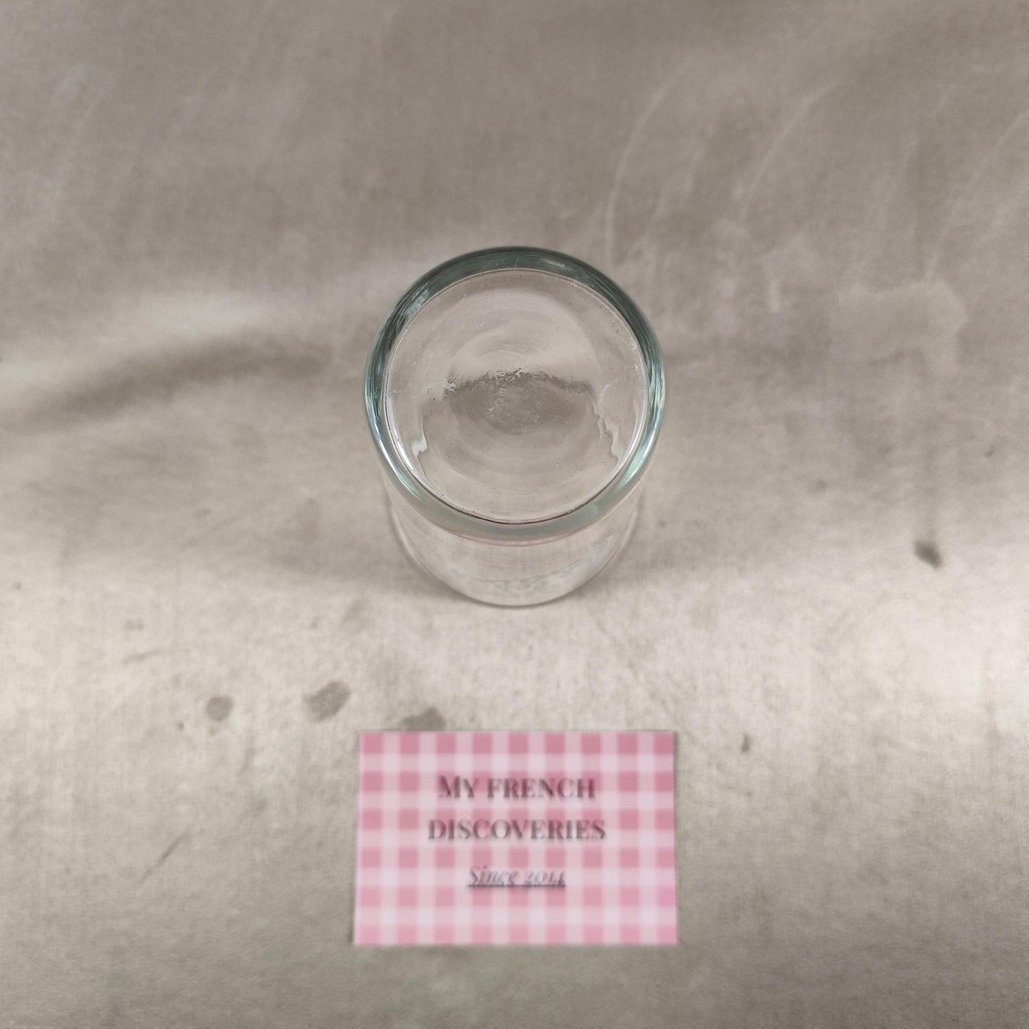 Verre de curiste Evian les Bains avec étui en paille Verre gradué Thermalisme