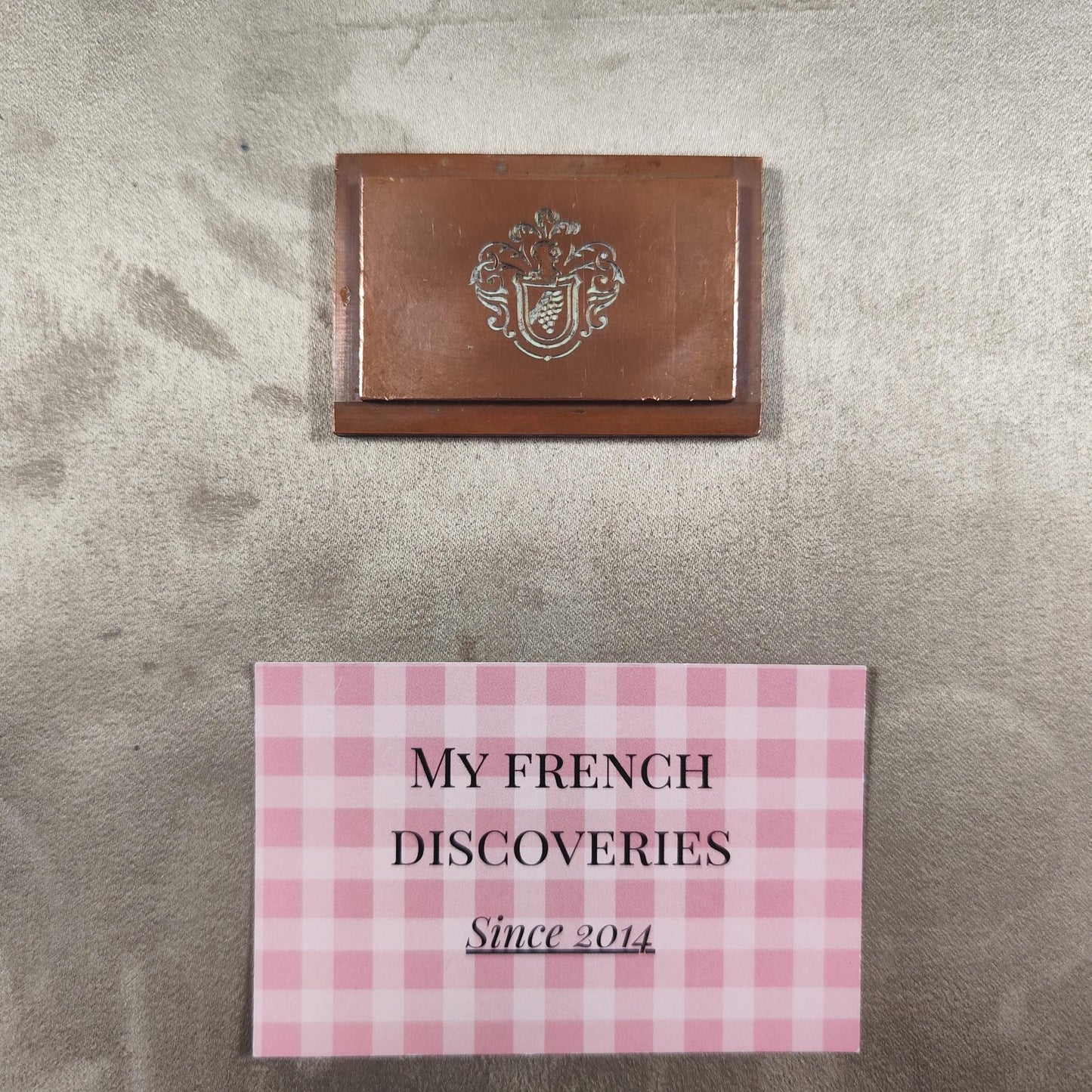 Matrices dimpression anciennes pour étiquettes de Champagne Plaques cuivre gravées