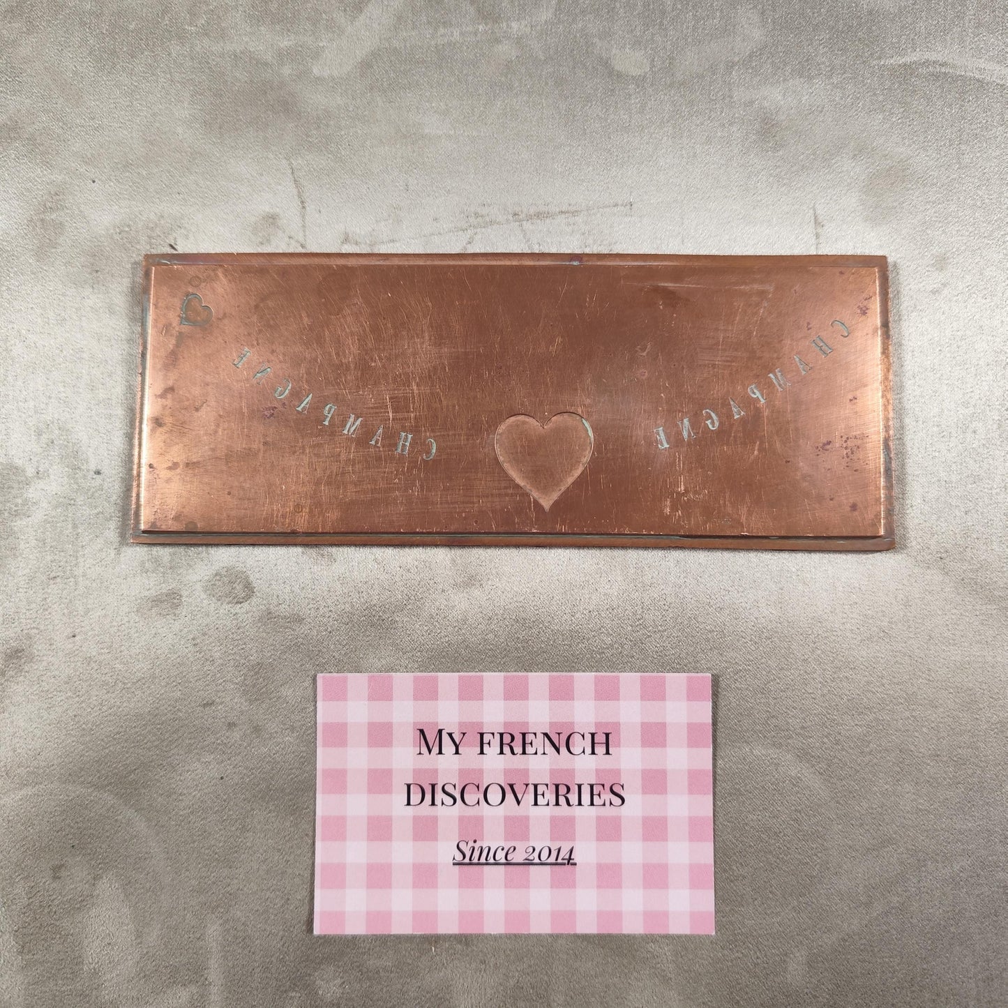 Matrices dimpression anciennes pour étiquettes de Champagne Plaques cuivre gravées