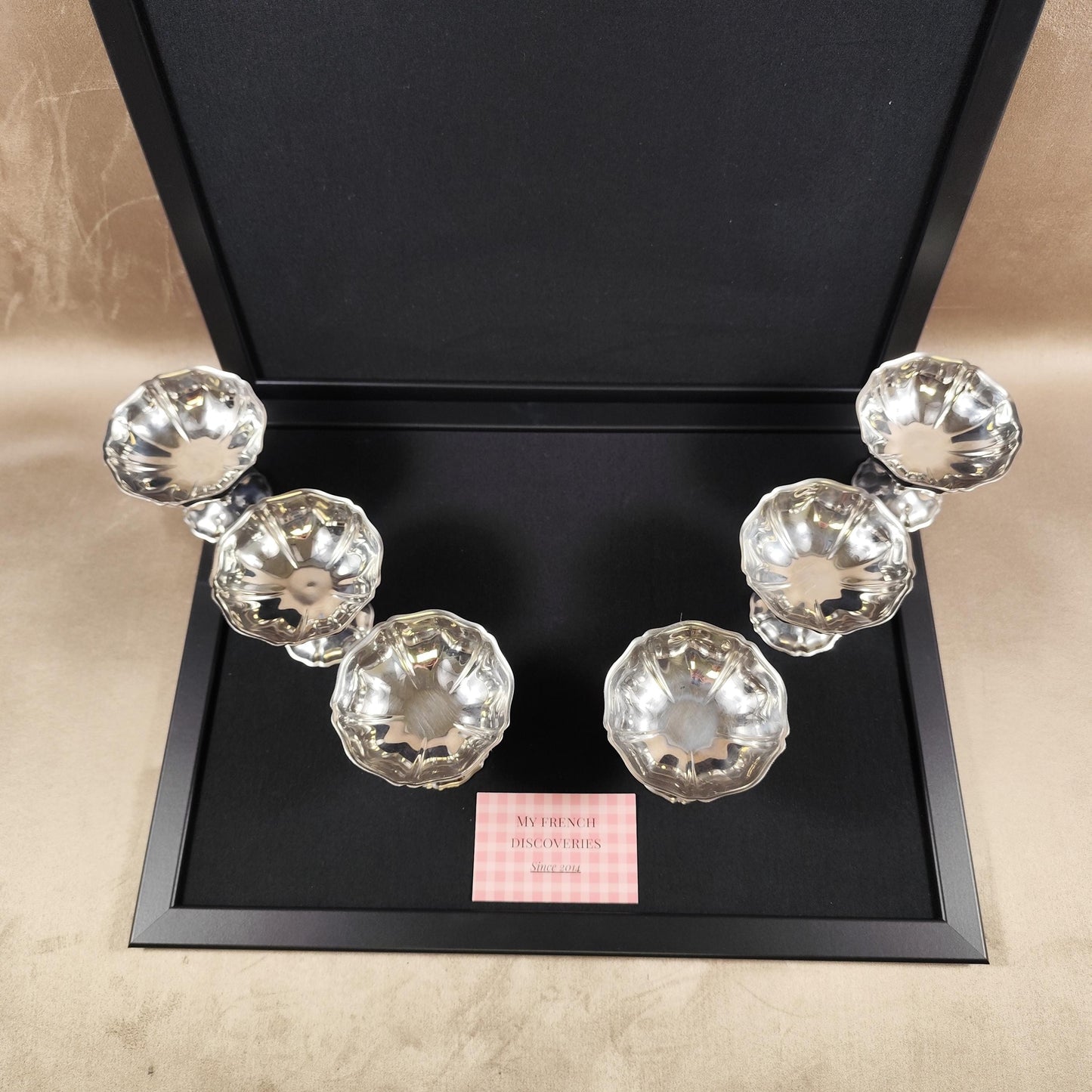 Lot de 6 coupes à glace vintage en inox Coupes dessert sur pied Art de la table