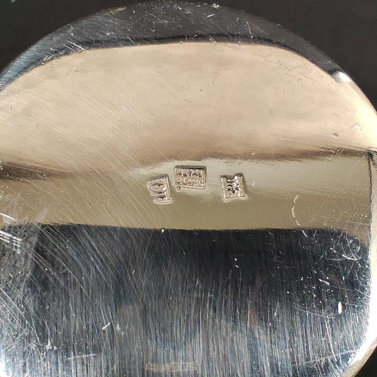 Timbale en métal argenté design Ligne moderne épurée Poinçon d'orfèvre