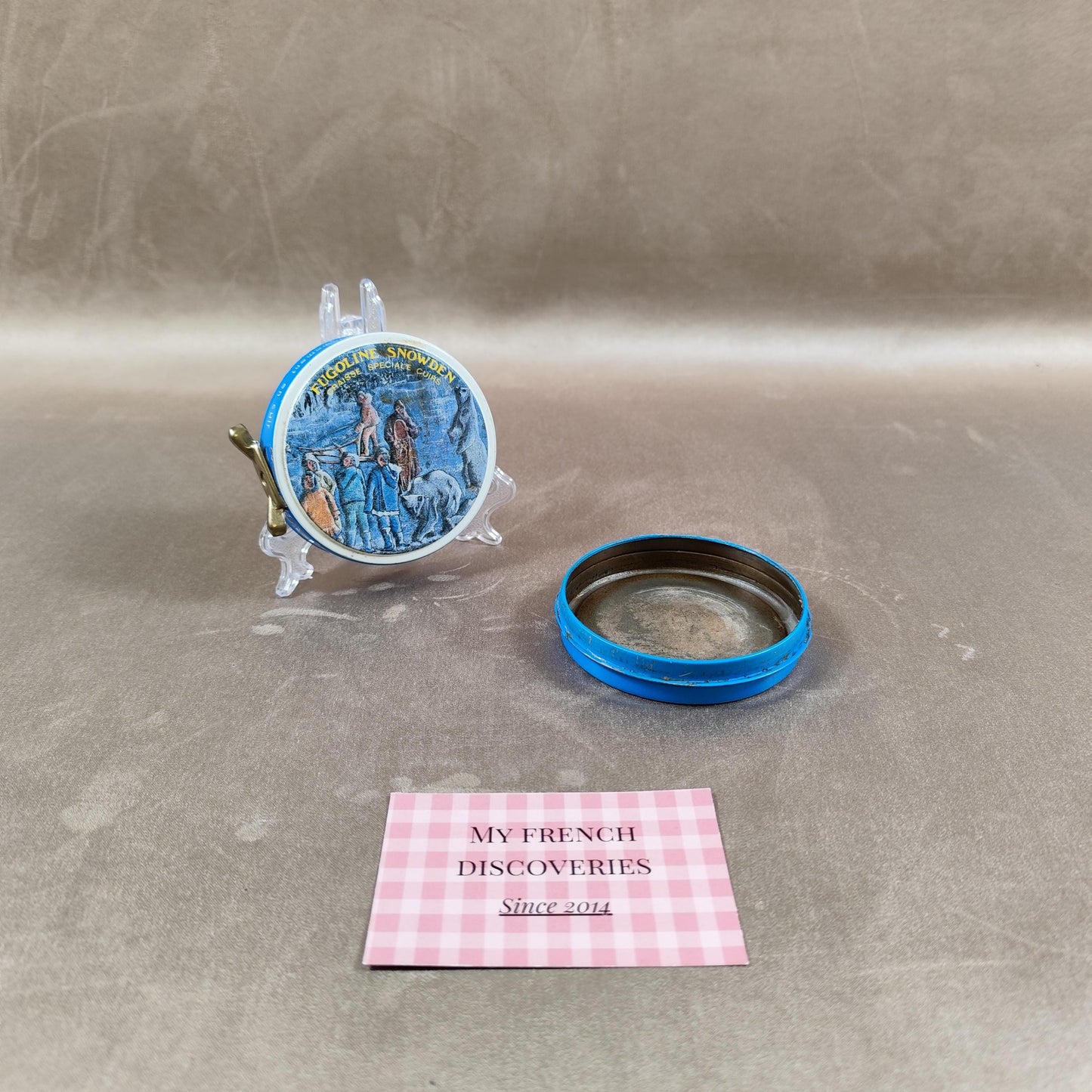 Boîte ancienne Tugoline Snowden  Graisse pour ballons de sport  Boîte métal