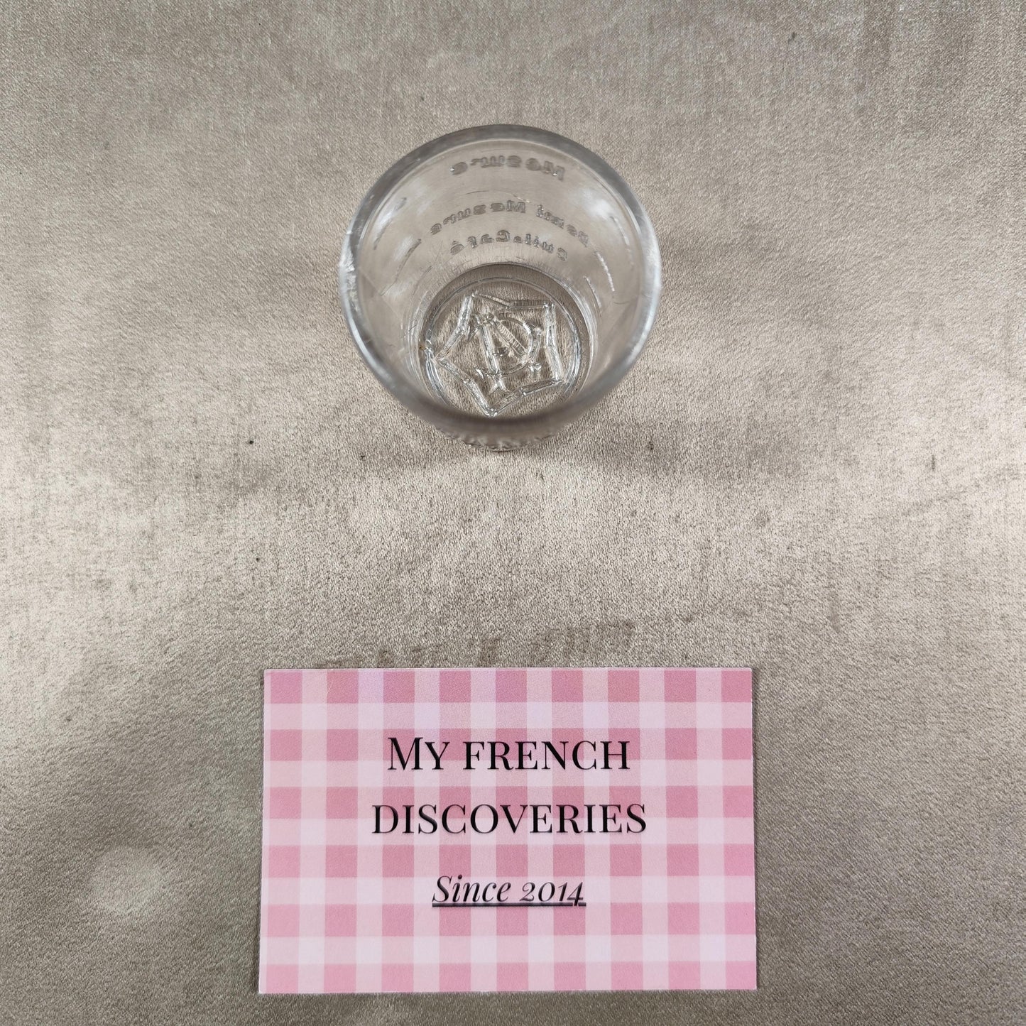 Petit verre publicitaire Antalgos Christianiens Reims Verre doseur ancien