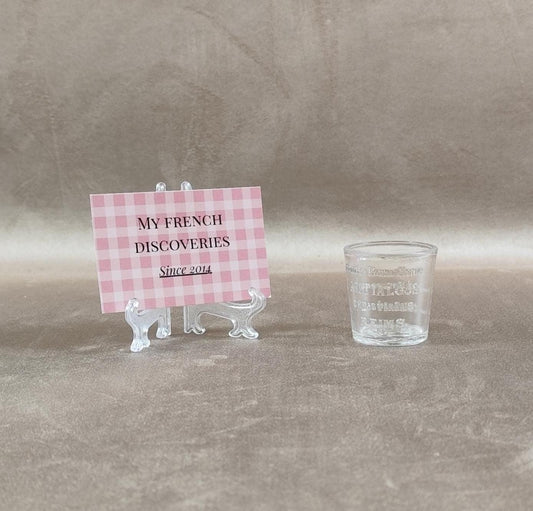 Petit verre publicitaire Antalgos Christianiens Reims Verre doseur ancien