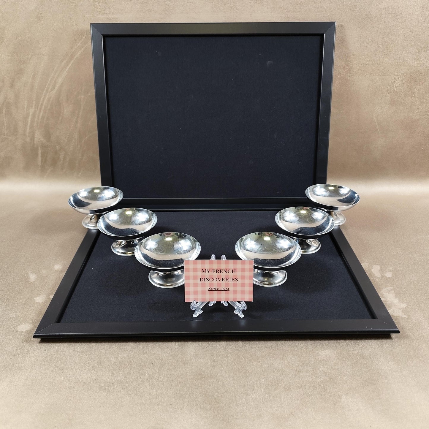Lot de 6 coupes à glace Guy Degrenne en inox  Coupes dessert vintage  France